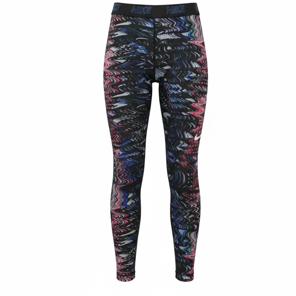 Nike Pro Dri-FIT Abstract Print Leggings Womens L Athletic Compression Workout